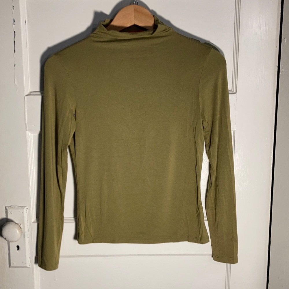 AK Anne Klein Modal mock turtleneck